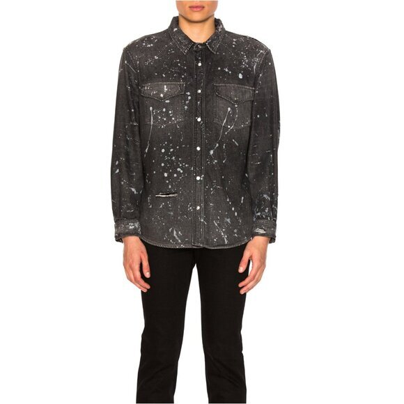 AMIRI Other - AMIRI Western Denim Paint Shirt In Black S